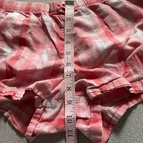 Gap Body Orange & White Check Pj Shorts Size Medium - Picture 8 of 10